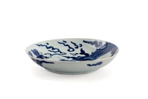 A Chinese blue and white saucer dish, 18th century