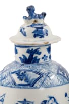 A Chinese blue and white vase and cover, 19th century