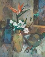 Eben van der Merwe; Still Life with Bird of Paradise