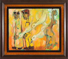 Frans Claerhout; Figures with Birds