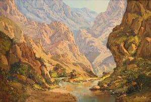 Gabriel de Jongh; Meiringspoort Landscape