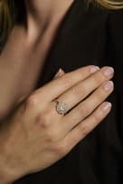 Diamond daisy cluster ring