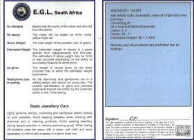 The Diamond Works; Diamond drop earrings