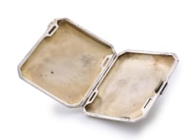 A George V silver cigarette case, Henry Matthews, Birmingham, 1920