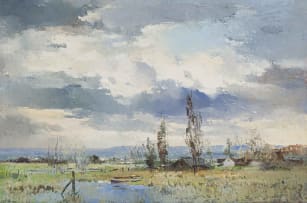 Errol Boyley; Landscape With Clouds