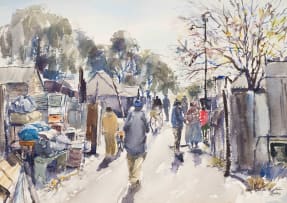 Durant Sihlali; Township Street Scene