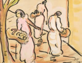 Irma Stern; Figures in a Market