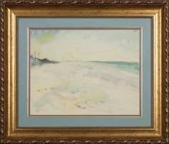 Maud Sumner; Beach Landscape, with Telegraph Poles