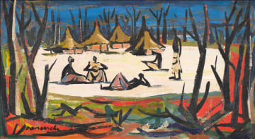 Maurice van Essche; Figures in a Kraal