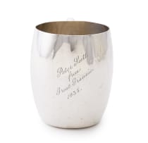 A George V silver christening mug, C W Fletcher & Son Ltd, Sheffield, 1929