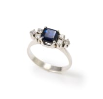 Sapphire and diamond ring