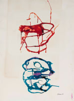 Trevor Coleman; Untitled (Abstract in Red and Blue)