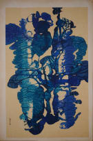 Trevor Coleman; Abstract in Blue; Abstract in Blue and Purple, two