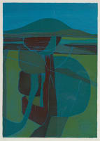 Fred Schimmel; Abstract Landscape in Green