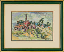Gregoire Boonzaier; Village with Church Spire