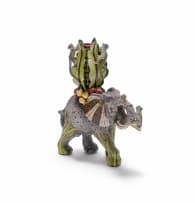 Ardmore Ceramic Studio; Pair of elephant and monkey candlesticks