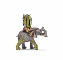 Ardmore Ceramic Studio; Pair of elephant and monkey candlesticks