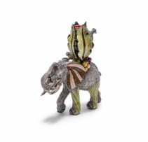 Ardmore Ceramic Studio; Pair of elephant and monkey candlesticks