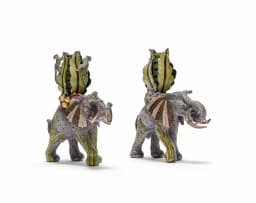 Ardmore Ceramic Studio; Pair of elephant and monkey candlesticks