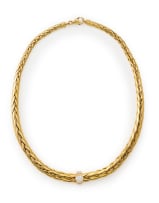 Diamond foxtail necklace