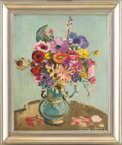 Nerine Desmond; Vase of Flowers