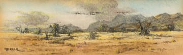 Otto Klar; Landscape with Mountains