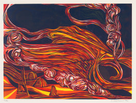 Cecil Skotnes; Veld Fire, from the Ten Landscapes portfolio