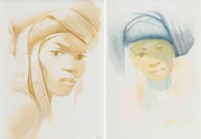 Aleksanders Klopcanovs; Women Wearing Headscarves, two