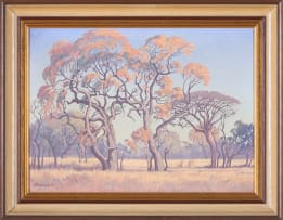 Jacob Hendrik Pierneef; Bushveld Landscape with Trees