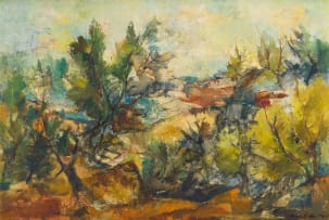 Paul du Toit; Landscape with Trees