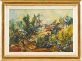 Paul du Toit; Landscape with Trees