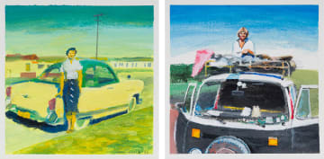 Clare Menck; Portraits with Vehicles, two