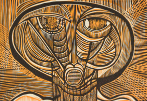 Cecil Skotnes; Untitled (Head), from Man's Gold