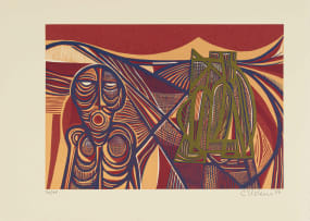 Cecil Skotnes; Figure, from the Man's Gold portfolio