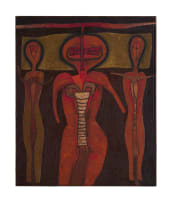 Cecil Skotnes; Untitled (Three Figures in Red)