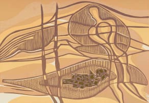 Cecil Skotnes; Untitled, from the Man's Gold portfolio