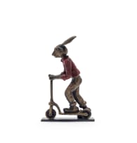 Carol Cauldwell; Rabbit on a Scooter