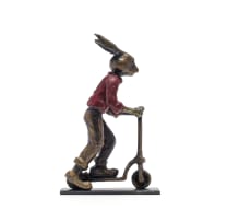 Carol Cauldwell; Rabbit on a Scooter