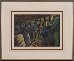 Gerard Sekoto; Game of Draughts in a Crowd