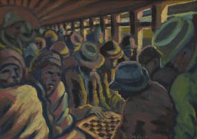 Gerard Sekoto; Game of Draughts in a Crowd