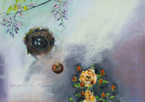 Louis Jansen van Vuuren; Bird's Nest with Eggs, Apple and Roses