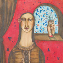 Hannetjie de Clercq; Lady in a Red Room