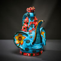 Ardmore Ceramic Studio; Elephant and frog teapot
