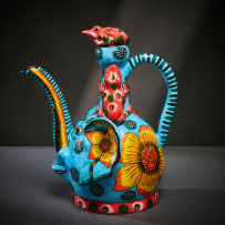 Ardmore Ceramic Studio; Elephant and frog teapot