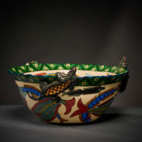 Ardmore Ceramic Studio; Lizard and fish bowl