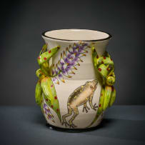 Ardmore Ceramic Studio; Dotted frog vase