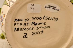 Ardmore Ceramic Studio; Dotted frog vase