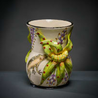 Ardmore Ceramic Studio; Dotted frog vase