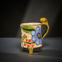 Ardmore Ceramic Studio; Set of six animal mugs