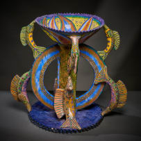 Ardmore Ceramic Studio; Stemmed fish bowl
